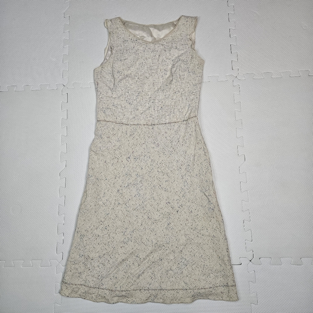 Chic Cream Sleeveless Midi Dress